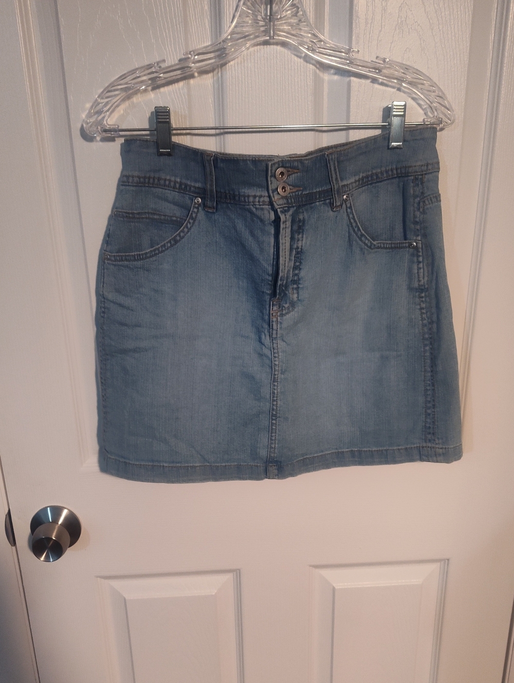 Bandolino Light Blue Denim Mini Skirt